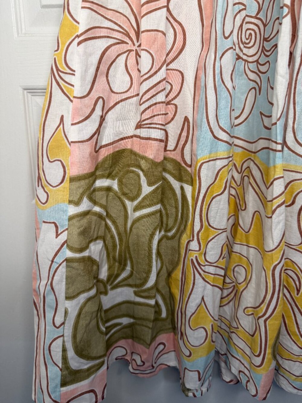 NWOT Billabong/Nordstrom Island Life Midi Dress-S-Linen/Cotton- Pastel- MSRP $88 - Picture 9 of 11